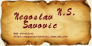 Negoslav Savović vizit kartica